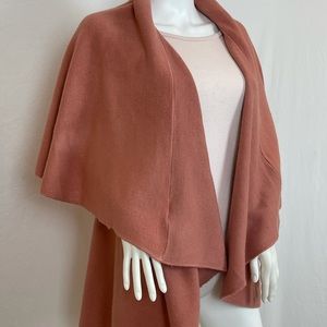 LOOK mauve cape/poncho style sweater OS